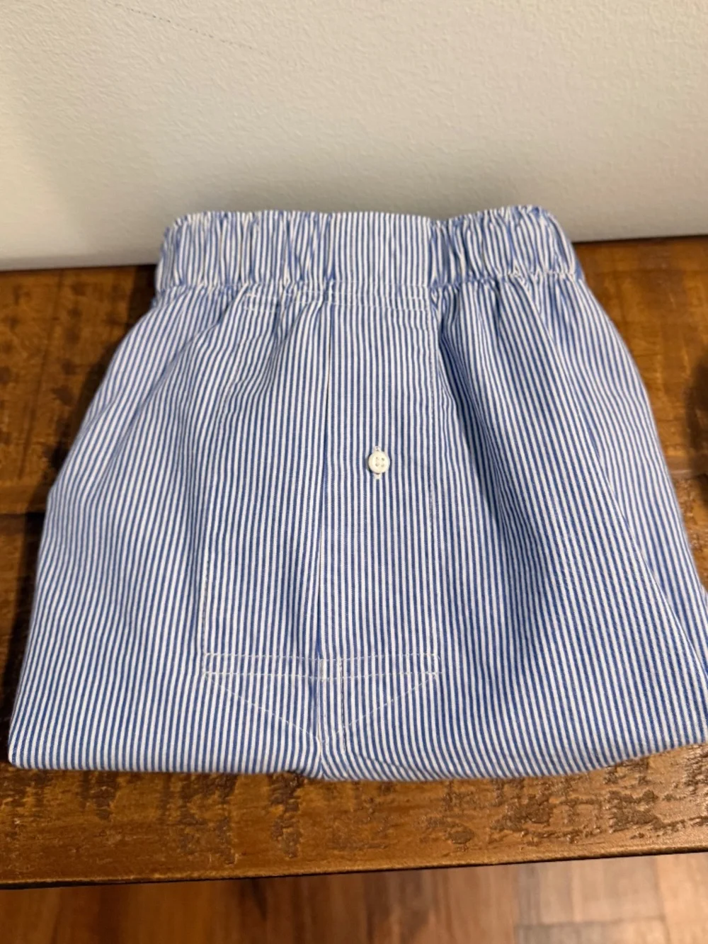 NWT J.Crew Men’s Cotton Blue striped Boxers SZ XL